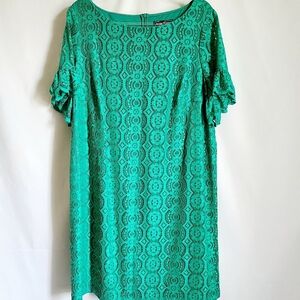 Green Lace Jessica Howard Shift Dress